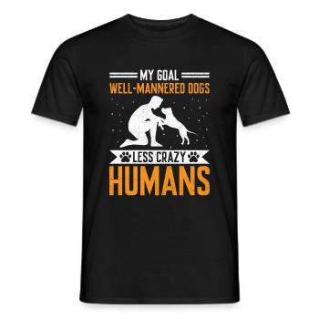 Dresseur de chiens Dressage de chiens Dressage de chiens Soins aux animaux de compagnie Pr - T-shirt homme - noir - Devant - AI Model Male 178 light (178cm)