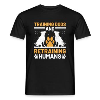 Dresseur de chiens Dressage de chiens Dressage de chiens Soins aux animaux de compagnie Pr - T-shirt homme - noir - Devant - AI Model Male 178 light (178cm)