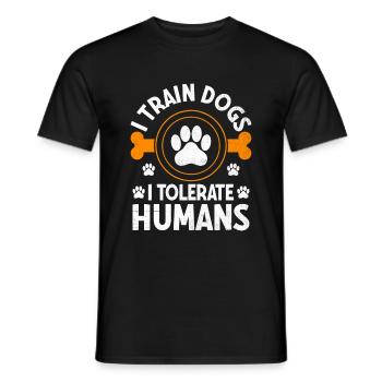 Dog Trainer Dog Training Training Dogs Pet Care Pr - Men's T-Shirt - black - Front - AI Model Male 178 light (178cm)