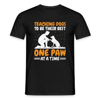 Dresseur de chiens Formation de chiens Chiens Soins pour animaux de compagnie Pr - T-shirt homme - noir - Devant - AI Model Male 178 light (178cm)