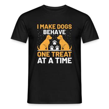 Dog Trainer Dog Training Training Dogs Pet Care Pr - Men's T-Shirt - black - Front - AI Model Male 178 light (178cm)