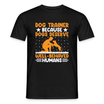 Dresseur de chiens Formation de chiens Chiens Soins pour animaux de compagnie Pr - T-shirt homme - noir - Devant - AI Model Male 178 light (178cm)