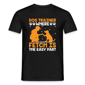 Dresseur de chiens Dressage de chiens Dressage de chiens Soins aux animaux de compagnie Pr - T-shirt homme - noir - Devant - AI Model Male 178 light (178cm)