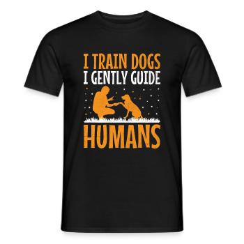 Dresseur de chiens Dressage de chiens Dressage de chiens Soins aux animaux de compagnie Pr - T-shirt homme - noir - Devant - AI Model Male 178 light (178cm)