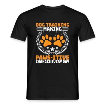 Dresseur de chiens Dressage de chiens Dressage de chiens Soins aux animaux de compagnie Pr - T-shirt homme - noir - Devant - AI Model Male 178 light (178cm)