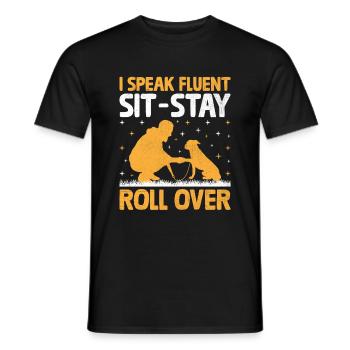 Dresseur de chiens Dressage de chiens Dressage de chiens Soins aux animaux de compagnie Pr - T-shirt homme - noir - Devant - AI Model Male 178 light (178cm)