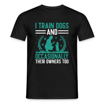 Dresseur de chiens Dressage de chiens Dressage de chiens Soins aux animaux de compagnie Pr - T-shirt homme - noir - Devant - AI Model Male 178 light (178cm)