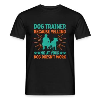 Dresseur de chiens Dressage de chiens Dressage de chiens Soins aux animaux de compagnie Pr - T-shirt homme - noir - Devant - AI Model Male 178 light (178cm)