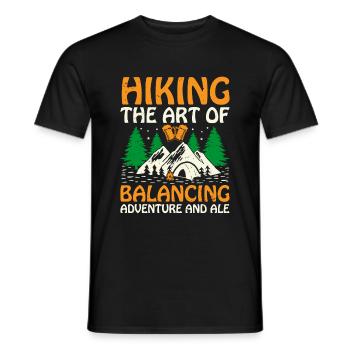 Wandern Wanderer Natur Trekking Outdoor Bergsteigerin - Männer T-Shirt - Schwarz - Vorne - AI Model Male 178 light (178cm)
