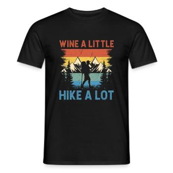 Wandern Wanderer Outdoor Bergsteigen Natur Trekkin - Männer T-Shirt - Schwarz - Vorne - AI Model Male 178 light (178cm)