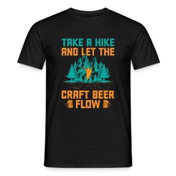 Wandern Bergsteigen Trekking Natur Outdoor Alco - Männer T-Shirt - Schwarz - Vorne - AI Model Male 178 light (178cm)