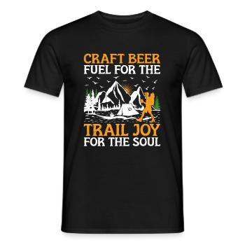 Randonnée Alpinisme Trekking Nature Plein air Alco - T-shirt homme - noir - Devant - AI Model Male 178 light (178cm)
