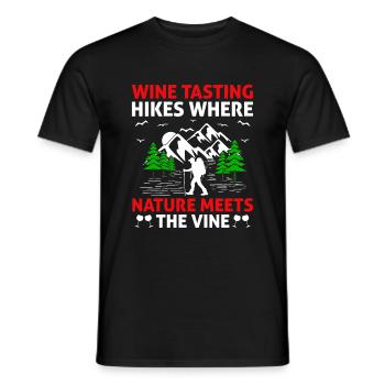 Randonnée Randonneur Nature Trekking Alpinisme en plein air - T-shirt homme - noir - Devant - AI Model Male 178 light (178cm)