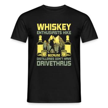 Hiking Hiker Nature Trekking Outdoor Mountaineerin - Men's T-Shirt - black - Front - AI Model Male 178 light (178cm)