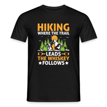 Wandern Wanderer Natur Trekking Outdoor Bergsteigerin - Männer T-Shirt - Schwarz - Vorne - AI Model Male 178 light (178cm)