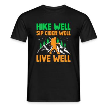 Randonneur Randonnée Trekking En plein air Nature Boisson alcoolisée - T-shirt homme - noir - Devant - AI Model Male 178 light (178cm)