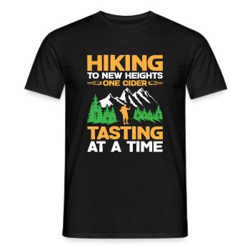 Randonneur Randonnée Trekking En plein air Nature Boisson alcoolisée - T-shirt homme - noir - Devant - AI Model Male 178 light (178cm)
