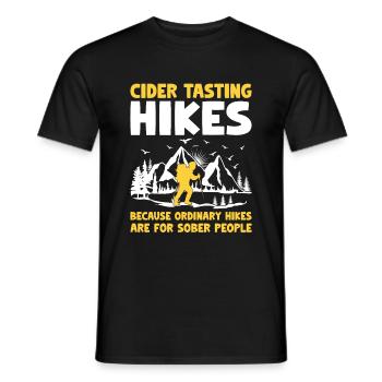 Hiker Hiking Trekking Outdoor Nature Alcohol Drink - Men's T-Shirt - black - Front - AI Model Male 178 light (178cm)