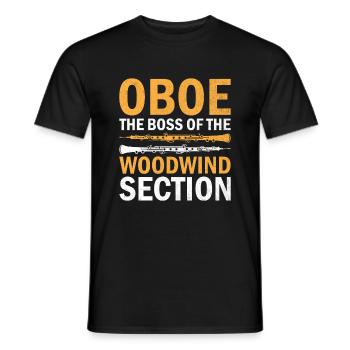 Joueur de hautbois Hautbois Basoonist Marching Band Instrumen - T-shirt homme - noir - Devant - AI Model Male 178 light (178cm)