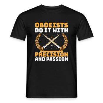 Joueur de hautbois Hautbois Basoonist Marching Band Instrumen - T-shirt homme - noir - Devant - AI Model Male 178 light (178cm)