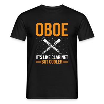 Oboe Player Oboe Basoonist Marching Band Instrumen - Men's T-Shirt - black - Front - AI Model Male 178 light (178cm)