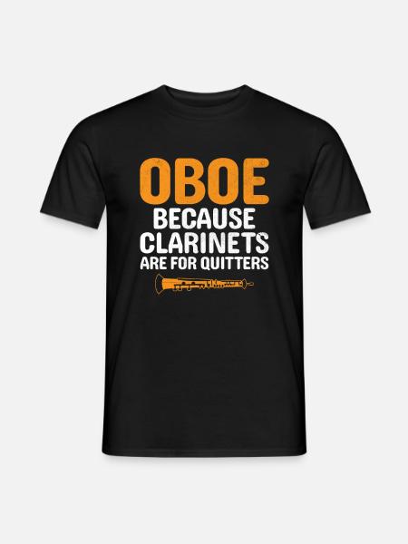 Oboist Oboe Basoonist Marching Band Instrumen - Männer T-Shirt - Schwarz