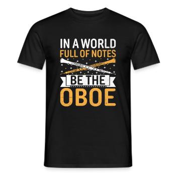 Oboist Oboe Basoonist Marching Band Instrumen - Männer T-Shirt - Schwarz - Vorne - AI Model Male 178 light (178cm)