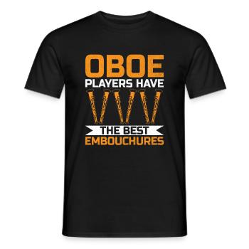 Joueur de hautbois Hautbois Basoonist Marching Band Instrumen - T-shirt homme - noir - Devant - AI Model Male 178 light (178cm)
