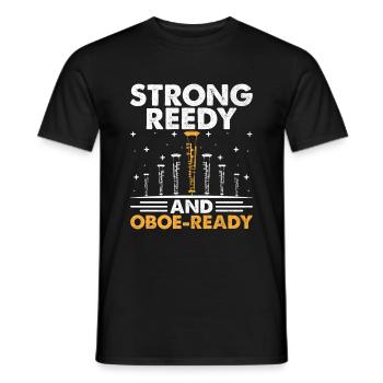 Oboist Oboe Basoonist Marching Band Instrumen - Männer T-Shirt - Schwarz - Vorne - AI Model Male 178 light (178cm)