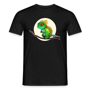 Mignon petit lézard - T-shirt homme - noir - Devant - AI Model Male 178 light (178cm)