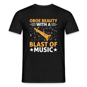 Oboist Oboe Basoonist Marching Band Instrumen - Männer T-Shirt - Schwarz - Vorne - AI Model Male 178 light (178cm)