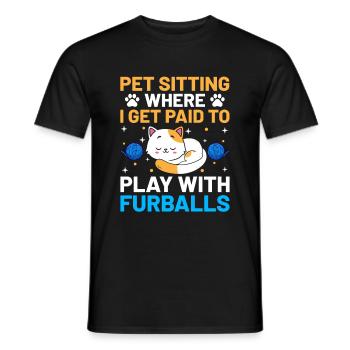 Pet Sitter Pet Sitting Chien et Cat Sitters Chien Wal - T-shirt homme - noir - Devant - AI Model Male 178 light (178cm)