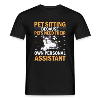 Pet Sitter Pet Sitting Dog and Cat Sitters Dog Wal - Men's T-Shirt - black - Front - AI Model Male 178 light (178cm)