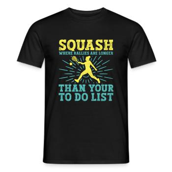 Squash Player Squash Tennis Player Raquetball Spor - Men's T-Shirt - black - Front - AI Model Male 178 light (178cm)