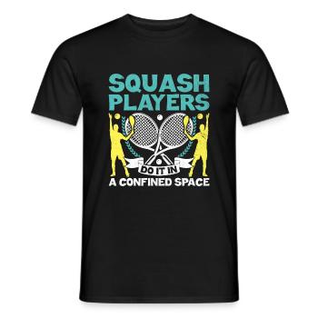 Squash Player Squash Tennis Player Raquetball Spor - Men's T-Shirt - black - Front - AI Model Male 178 light (178cm)