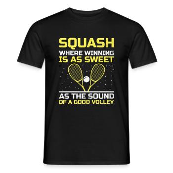 Joueur de squash Joueur de squash Joueur de tennis Raquetball Spor - T-shirt homme - noir - Devant - AI Model Male 178 light (178cm)