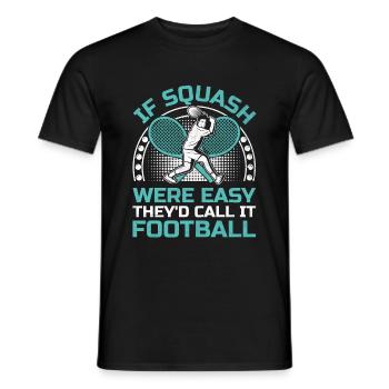 Joueur de squash Joueur de squash Joueur de tennis Raquetball Spor - T-shirt homme - noir - Devant - AI Model Male 178 light (178cm)
