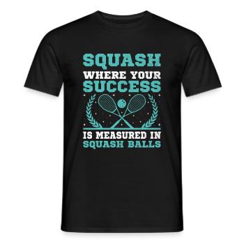Squash Player Squash Tennis Player Raquetball Spor - Men's T-Shirt - black - Front - AI Model Male 178 light (178cm)