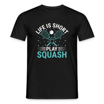 Squash Player Squash Tennis Player Raquetball Spor - Men's T-Shirt - black - Front - AI Model Male 178 light (178cm)