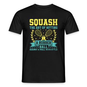 Squash Player Squash Tennis Player Raquetball Spor - Men's T-Shirt - black - Front - AI Model Male 178 light (178cm)