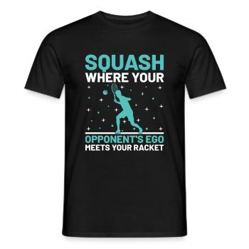 Squash Player Squash Tennis Player Raquetball Spor - Men's T-Shirt - black - Front - AI Model Male 178 light (178cm)