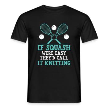 Squash Player Squash Tennis Player Raquetball Spor - Men's T-Shirt - black - Front - AI Model Male 178 light (178cm)