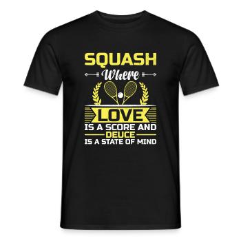 Squash Player Squash Tennis Player Raquetball Spor - Men's T-Shirt - black - Front - AI Model Male 178 light (178cm)