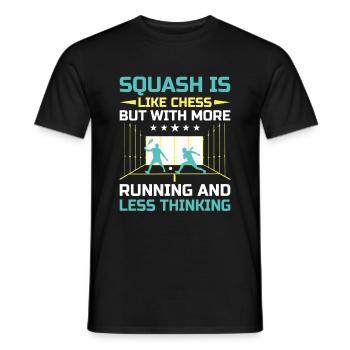 Squash Player Squash Tennis Player Raquetball Spor - Men's T-Shirt - black - Front - AI Model Male 178 light (178cm)
