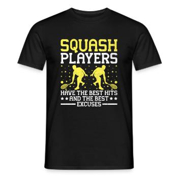 Squash Player Squash Tennis Player Raquetball Spor - Men's T-Shirt - black - Front - AI Model Male 178 light (178cm)