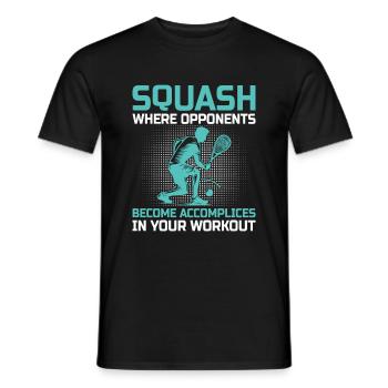 Squashspieler Squash-Tennisspieler Raquetball-Spor - Männer T-Shirt - Schwarz - Vorne - AI Model Male 178 light (178cm)