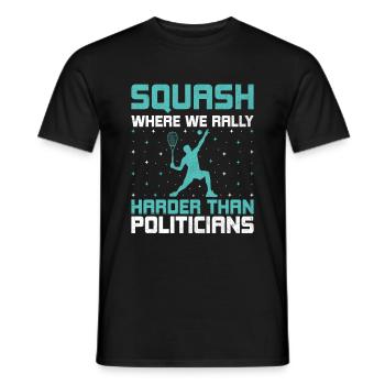 Squash Player Squash Tennis Player Raquetball Spor - Men's T-Shirt - black - Front - AI Model Male 178 light (178cm)