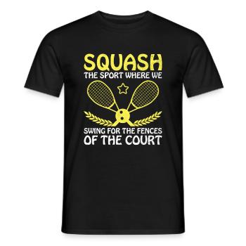 Squash Player Squash Tennis Player Raquetball Spor - Men's T-Shirt - black - Front - AI Model Male 178 light (178cm)