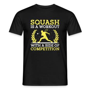 Squash Player Squash Tennis Player Raquetball Spor - Men's T-Shirt - black - Front - AI Model Male 178 light (178cm)
