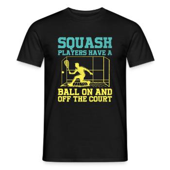 Squash Player Squash Tennis Player Raquetball Spor - Men's T-Shirt - black - Front - AI Model Male 178 light (178cm)